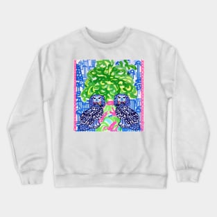 Staffordshire dogs and chinoiserie jar Crewneck Sweatshirt